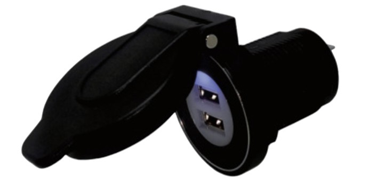 Duale USB-Verbindung 12/24V Aufputzmontage